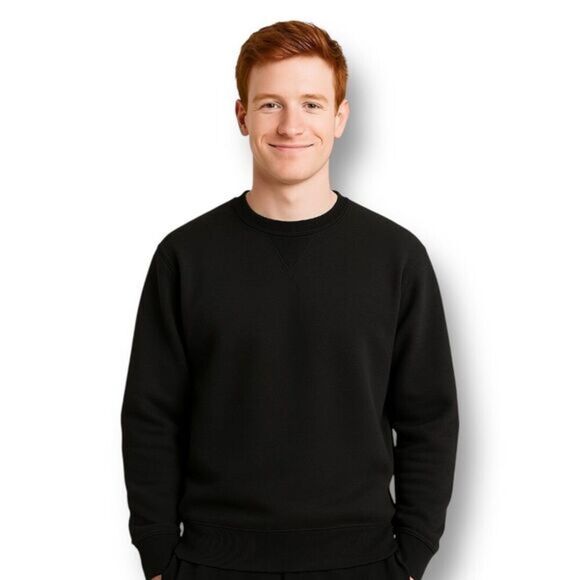 Peru Unlimited S Alpaca Wool Sweater Black Crew Neck Soft Knit Pullover NWT - Picture 3 of 8